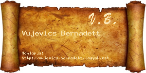 Vujevics Bernadett névjegykártya